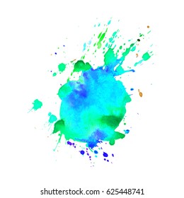 Abstract hand drawn watercolor background. Vector illustration. Grunge texture for cards and flyers design.