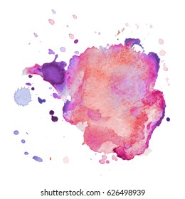 Abstract hand drawn watercolor background. Vector illustration. Grunge texture for cards and flyers design.