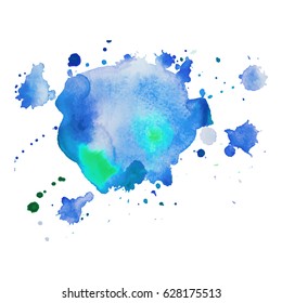 Abstract hand drawn watercolor background. Vector illustration. Grunge texture for cards and flyers design.