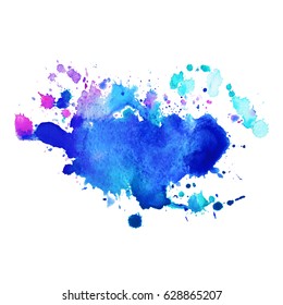 Abstract hand drawn watercolor background. Vector illustration. Grunge texture for cards and flyers design.