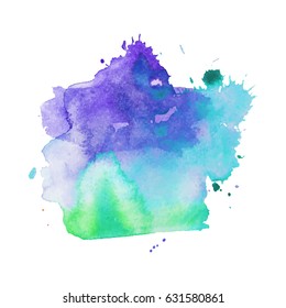 Abstract hand drawn watercolor background. Vector illustration. Grunge texture for cards and flyers design.