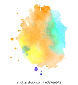 Abstract hand drawn watercolor background. Vector illustration. Grunge texture for cards and flyers design.