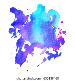 Abstract hand drawn watercolor background. Vector illustration. Grunge texture for cards and flyers design.