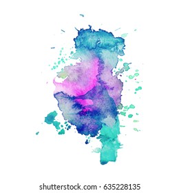Abstract hand drawn watercolor background. Vector illustration. Grunge texture for cards and flyers design.