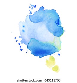 Abstract hand drawn watercolor background. Vector illustration. Grunge texture for cards and flyers design.