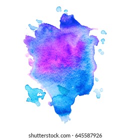 Abstract hand drawn watercolor background. Vector illustration. Grunge texture for cards and flyers design.