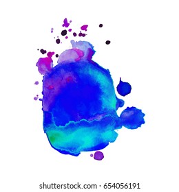 Abstract hand drawn watercolor background. Vector illustration. Grunge texture for cards and flyers design.