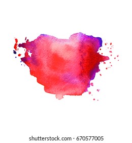 Abstract hand drawn watercolor background. Vector illustration. Grunge texture for cards and flyers design.
