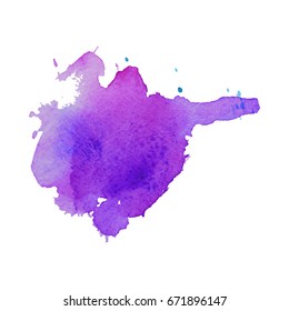 Abstract hand drawn watercolor background. Vector illustration. Grunge texture for cards and flyers design.