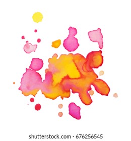 Abstract hand drawn watercolor background. Vector illustration. Grunge texture for cards and flyers design.