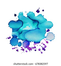 Abstract hand drawn watercolor background. Vector illustration. Grunge texture for cards and flyers design.