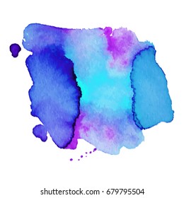 Abstract hand drawn watercolor background. Vector illustration. Grunge texture for cards and flyers design.