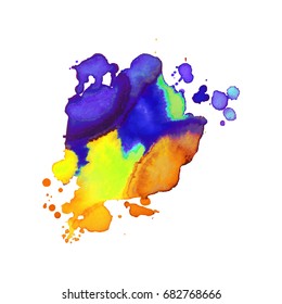 Abstract hand drawn watercolor background. Vector illustration. Grunge texture for cards and flyers design.