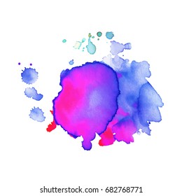 Abstract hand drawn watercolor background. Vector illustration. Grunge texture for cards and flyers design.