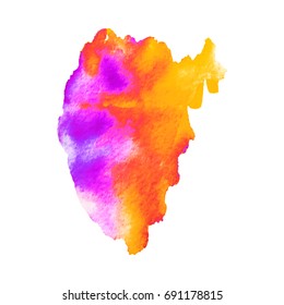 Abstract hand drawn watercolor background. Vector illustration. Grunge texture for cards and flyers design.