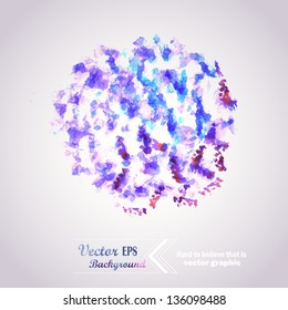 Abstract hand drawn watercolor background,vector illustration, stain watercolors colors wet on wet paper. Watercolor composition for scrapbook elements
