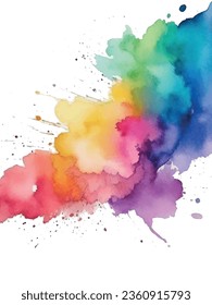 Abstract hand drawn watercolor background,vector illustration. Watercolor composition for scrapbook elements. Watercolor shapes on white background.