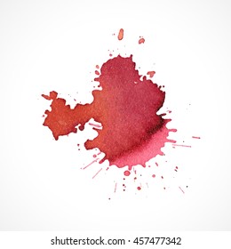 Abstract hand drawn watercolor background,vector illustration, stain watercolors colors wet on wet paper. Watercolor composition for scrapbook elements