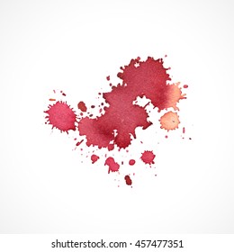 Abstract hand drawn watercolor background,vector illustration, stain watercolors colors wet on wet paper. Watercolor composition for scrapbook elements
