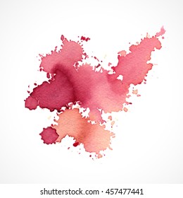Abstract hand drawn watercolor background,vector illustration, stain watercolors colors wet on wet paper. Watercolor composition for scrapbook elements