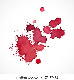 Abstract hand drawn watercolor background,vector illustration, stain watercolors colors wet on wet paper. Watercolor composition for scrapbook elements