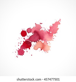 Abstract hand drawn watercolor background,vector illustration, stain watercolors colors wet on wet paper. Watercolor composition for scrapbook elements