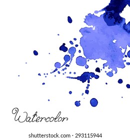 abstract hand drawn watercolor blot background