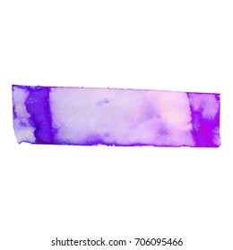 Abstract hand drawn watercolor rectangular banner background. Vector illustration. Grunge texture for cards and flyers design.