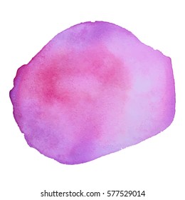 Abstract hand drawn watercolor round banner. Vector illustration. Grunge texture for cards and flyers design.