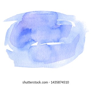 Abstract hand drawn watercolor violet color smear element for decoration, card, wallpaper, design