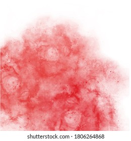 Abstract hand drawn watercolour vector background, red drops of paint on white background, vector illustration 