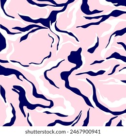 Abstract hand drawn wave pattern. Vector Illustration.