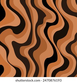 Abstract hand drawn wave pattern. Vector Illustration.