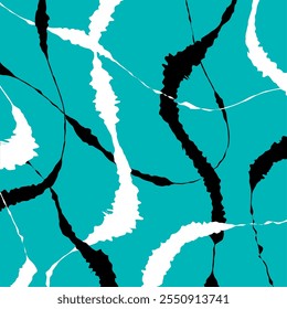 Abstract handgetekende golfpatroon. Vectorillustratie.