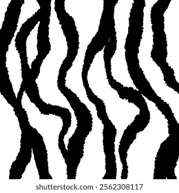 Abstract hand drawn wave  pattern. Vector Illustration.