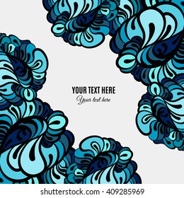 Abstract hand drawn  wavy background.  wallpaper, web page background. Floral background. Template for cards banner and poster