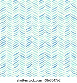 Abstract hand drawn wavy shapes pattern. Vector seamless herringbone background.