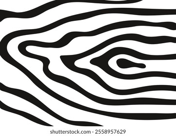Abstract hand drawn wooden texture pattern. Black and white forest print
