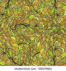 abstract hand drawn yellow seamless background pattern 
