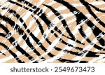 Abstract hand drawn zebra pattern. Vector Illustration.