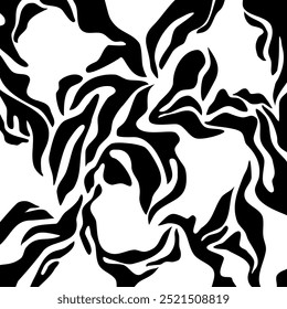 Abstractas patrón de cebra dibujado a mano. Ilustración vectorial