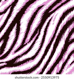 Padrão de zebra desenhado à mão abstrato. Ilustração de vetor.