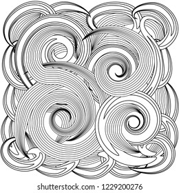 Abstract hand drawn zentangle style frame. Doodle art decorative border.