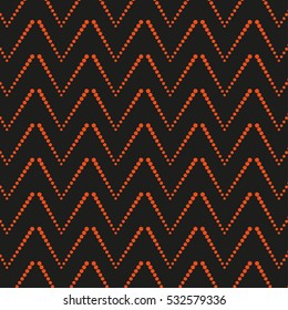Abstract hand drawn zig zag lines seamless vector pattern white and black
