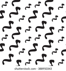 Abstract Hand Drawn Zigzag Pattern. Modern Seamless Background