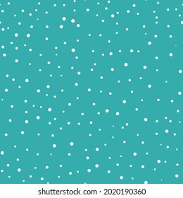 Abstract hand drown polka dots background. Blue dotted seamless pattern with white circles. Template design for invitation, poster, card, flyer, textile, fabric.