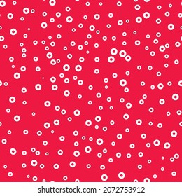 Resumen de la mano ahogada de los puntos de polka fondo. Patrón ininterrumpido de puntos rosados con círculos blancos. Diseño de plantilla para invitación, afiche, tarjeta, volante, textil, tela.