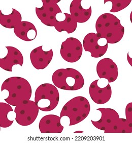 Resumen de la mano ahogada de los puntos de polka fondo. Patrón sin fisuras de puntos blancos con círculos de color. Diseño de plantilla para invitación, afiche, tarjeta, volante, textil, tela.