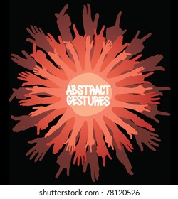 Abstract hand gesture background