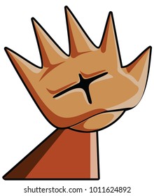 Abstract hand held up to indicate stop or no